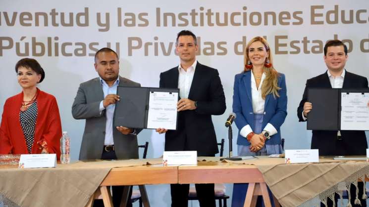 Gobierno de Oaxaca firma convenio con 35 instituciones educarivas