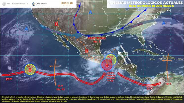 Continuarán nublados y lluvias en Oaxaca 