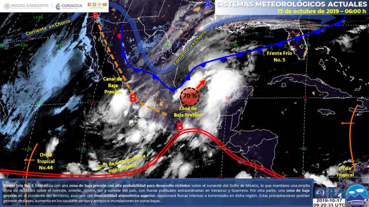 Seguirán nublados y lluvias torrenciales en Oaxaca