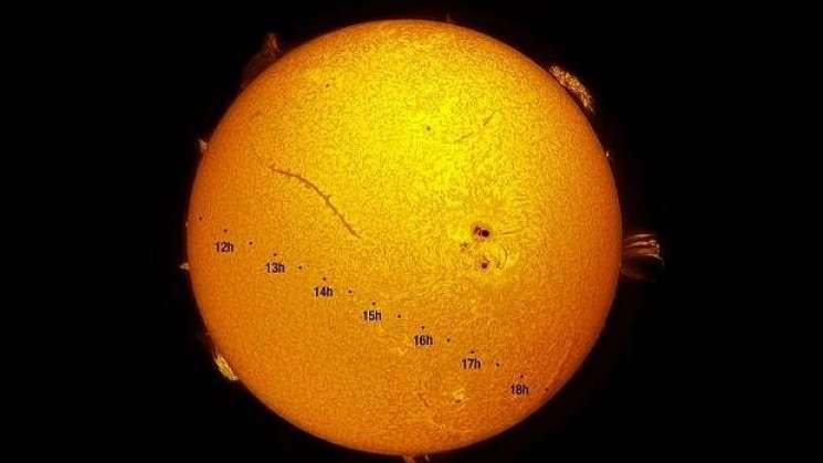 El próximo lunes  Mercurio pasara por el sol