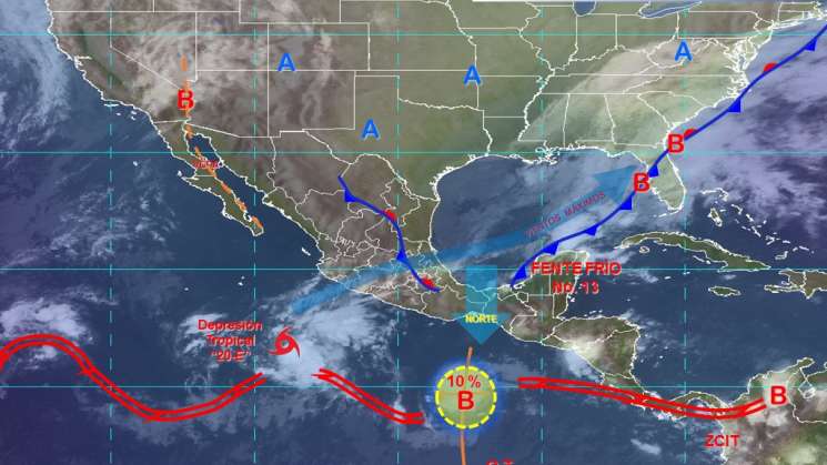 Prevén lluvias  puntuales intensas en Veracruz, Oaxaca y Chiapas 