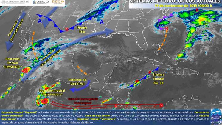 Continua Norte en el Istmo, nublados y lluvias en Oaxaca