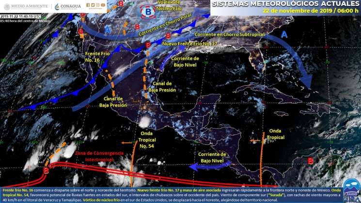 Ambiente caluroso, nublados y lluvias en regiones de Oaxaca