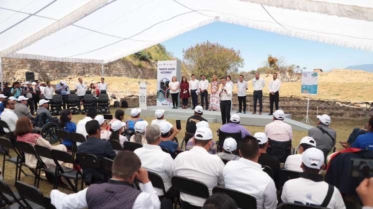 Inaugura AMH obras de “Monte Albán Accesible”