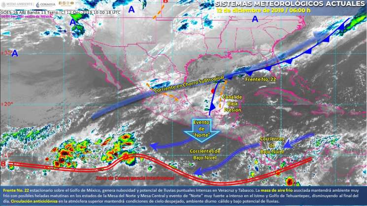 Cielo nublado con lluvias y nublados en regiones de Oaxaca