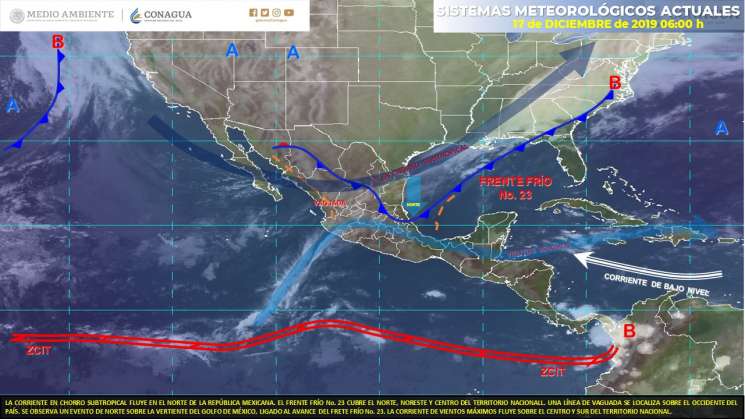 Norte en el Istmo, ambiente cálido, nublados y lluvias en Oaxaca