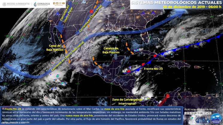 Cielo nublado con chubascos, frió y norte en regiones de Oaxaca 