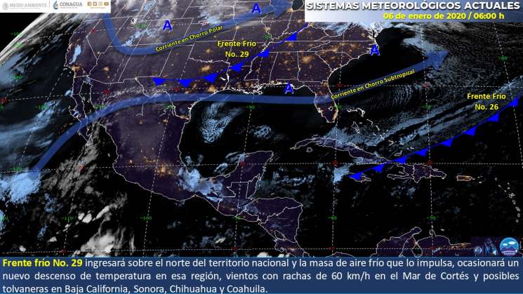 Norte en el Istmo, lluvias aisladas y frio en Oaxaca