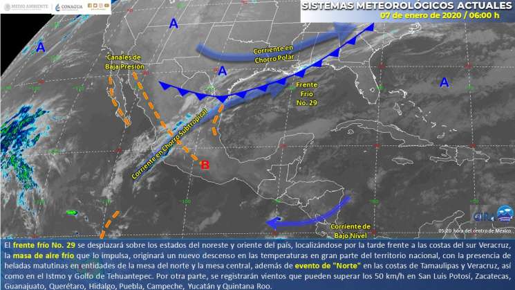 Habra descenso de temperatura en el país, norte en el Istmo