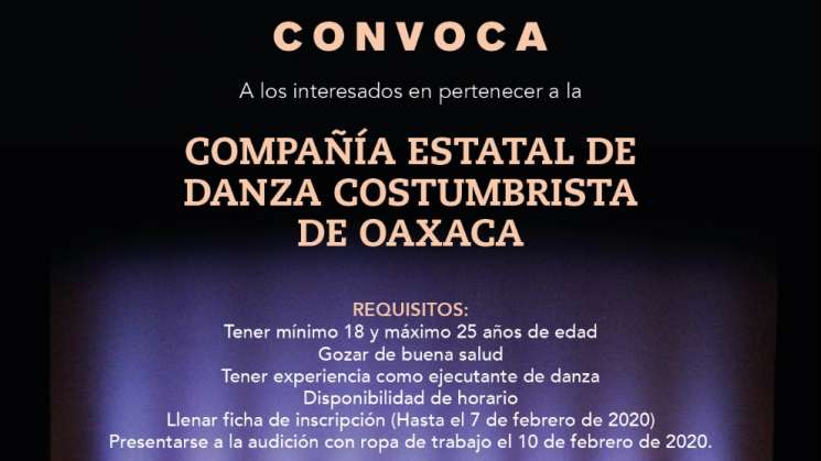 Sé parte de la Compañía de Danza Costumbrista: Seculta