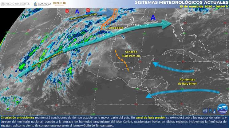 Norte en istmo, Cielo nublado y posibles lluvias en Oaxaca, 