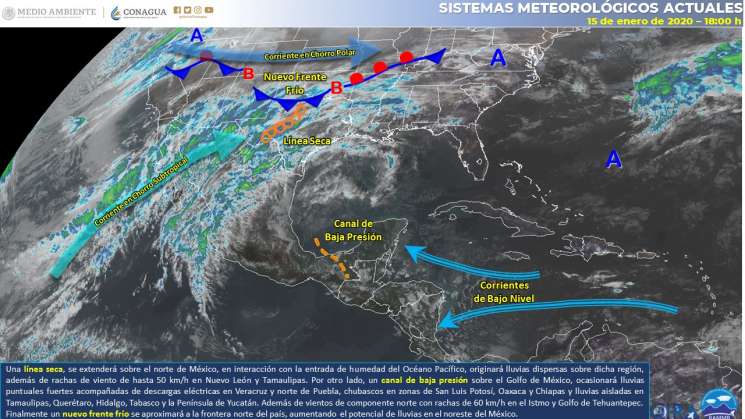 Alertan por norte en el Istmo, nublados y lluvias en Oaxaca 