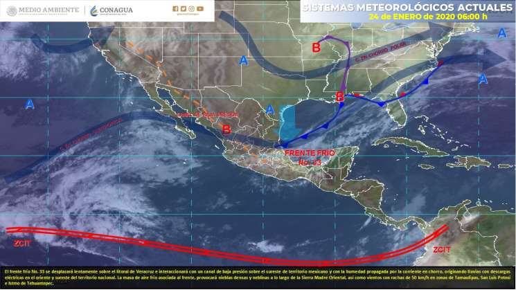 Cielo nublado con lluvias puntuales fuertes en Oaxaca