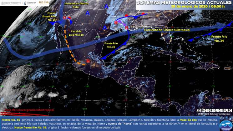 Alertan por norte en el istmo, nublados y lluvias en Oaxaca