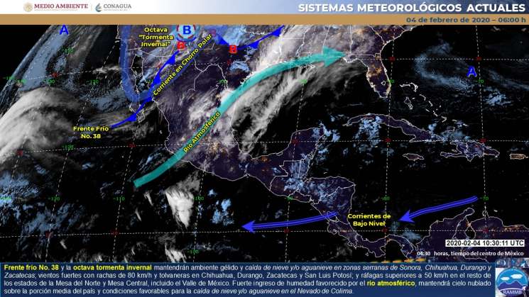 Cielo nublado y lluvias asiladas en regiones de Oaxaca