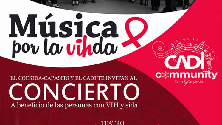  Invita Coesida a concierto en beneficio de personas con VIH