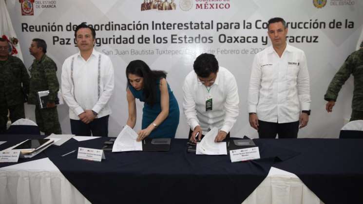 Unen esfuerzos Oaxaca y Veracruz contra la inseguridad 