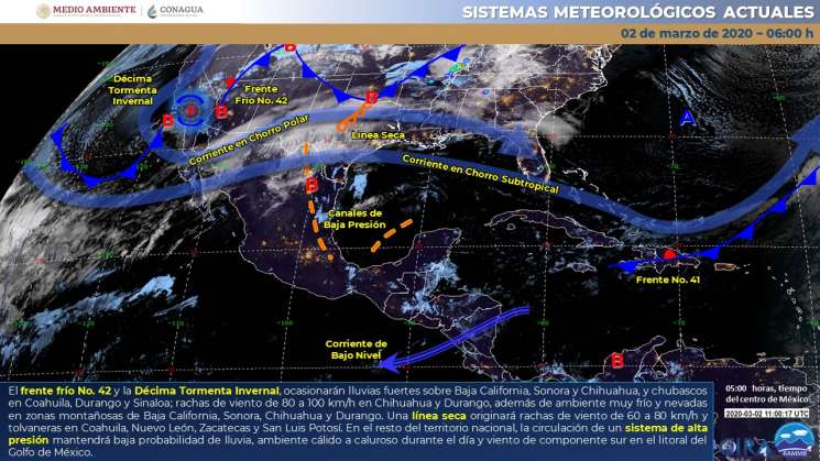 Cielo despejado con temperaturas cálidas en el estado de Oaxaca