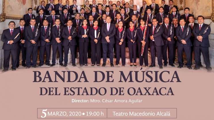 Invitan a concierto de la Banda de Música del Estado de Oaxaca