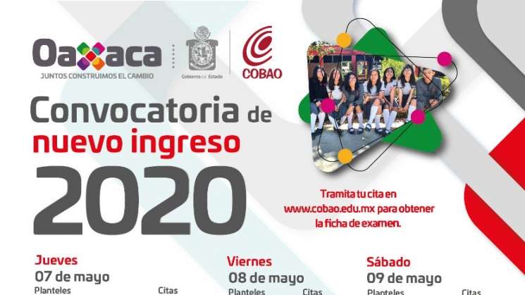 Cambia Cobao fechas en su convocatoria de nuevo ingreso 2020