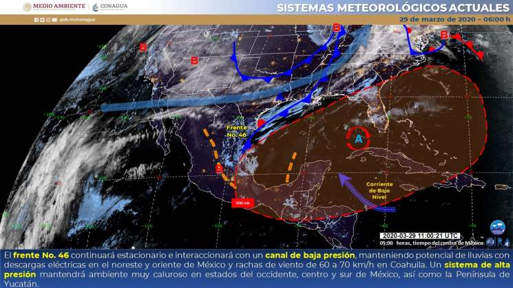 Anuncian clima cálido, nublados y chubascos en regiones de Oaxaca