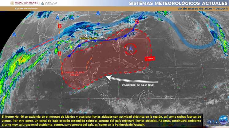 Clima caluroso con lluvias aisladas en regiones de Oaxaca