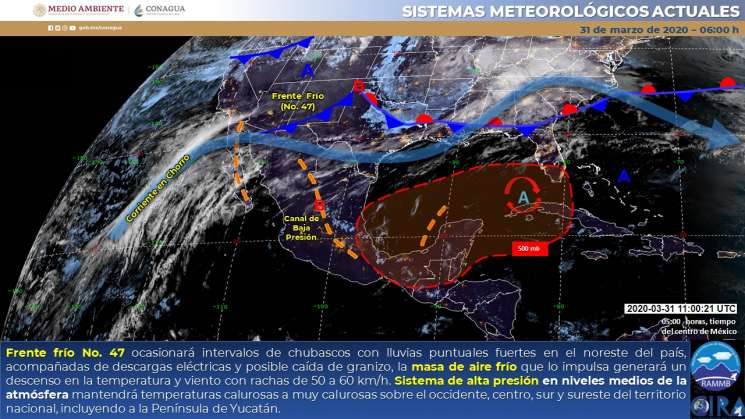 Clima cálido, nublados y lluvias en zonas de Oaxaca