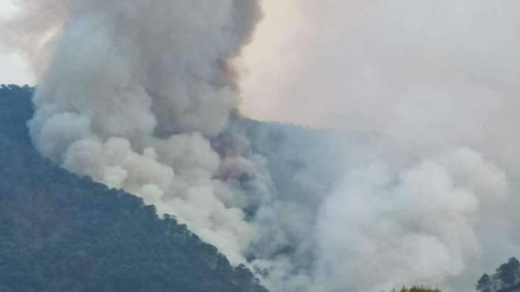 Combaten incendio en la región Mixteca, Hay 5 muertos 