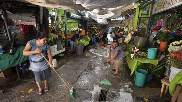 Sanean area de tianguis y mercado de abastos en Oaxaca