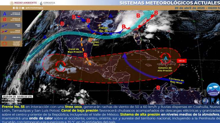 Anuncian cielo nublado y posibles lluvias por la tarde en Oaxaca