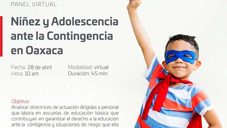 Invita IEEPO al panel virtual Niñez y Adolescencia