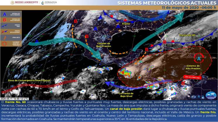 Continuaran lluvias puntuales en regiones de Oaxaca