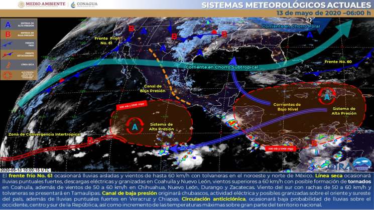 Anuncian cielo nublado e intervalos de chubascos en Oaxaca