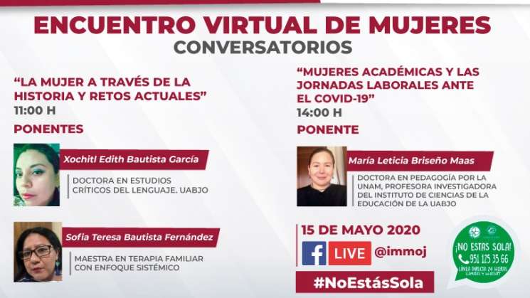 Invitan a conversatorio “Encuentro virtual de mujeres docentes”