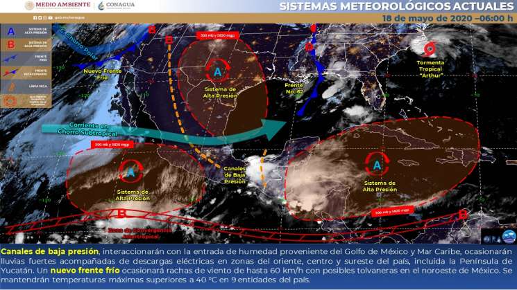 Se pronostican nublados y lluvias en regiones de Oaxaca