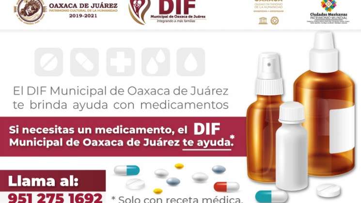 Ofrece DIF de Oaxaca de Juárez medicamentos gratuitos