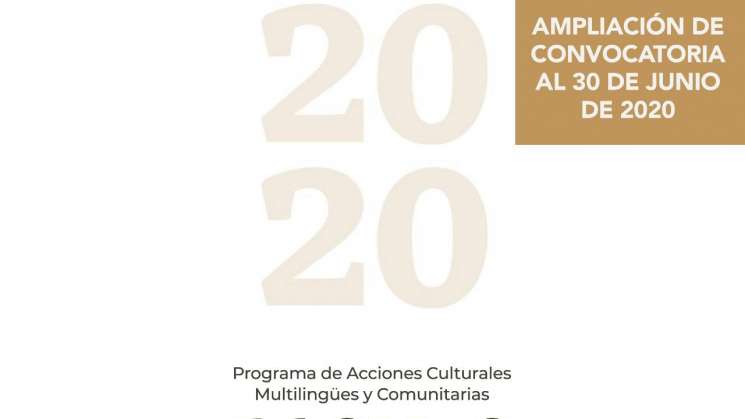 Se amplía plazo para la convocatoria PACMyC 2020