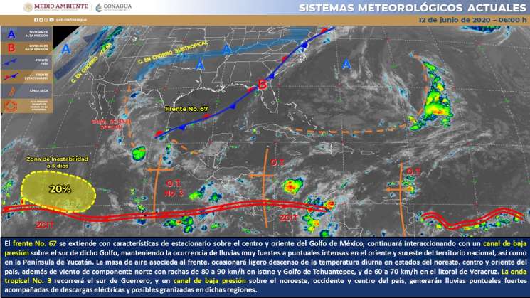 Seguirán lluvias intensas en regiones de Oaxaca