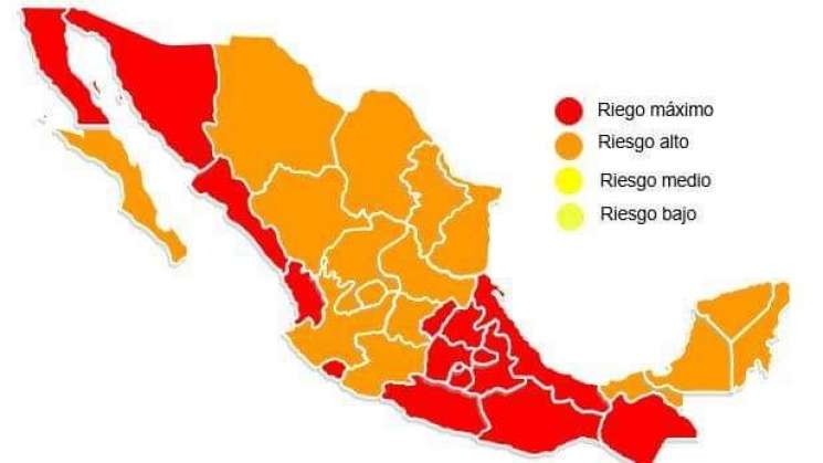 Oaxaca continua en rojo en semáforo epidemiológico nacional