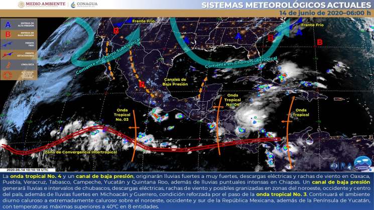 lluvias intensas y nublados en regiones de Oaxaca