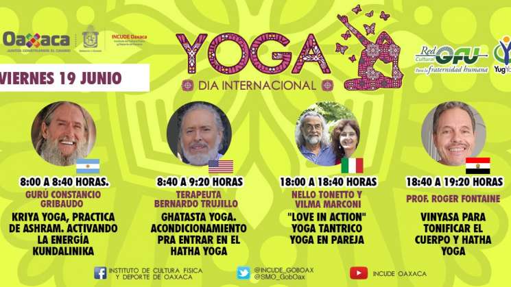 Oaxaca sede de Celebración Virtual del Día Internacional del Yoga