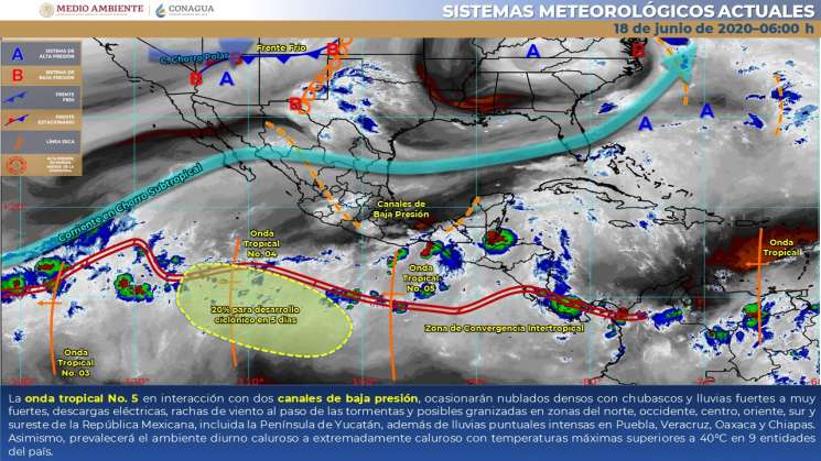 Anuncian lluvias puntuales en Oaxaca