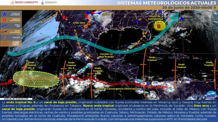 Anuncian Cielo nublado durante el día y lluvias en Oaxaca