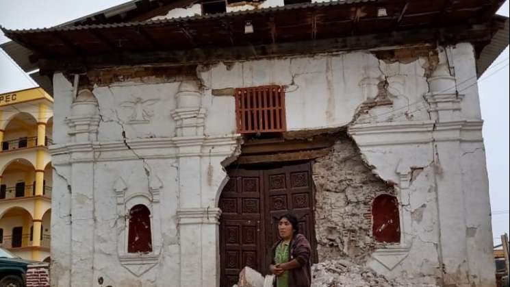 Sismo daña 62 inmuebles  del patrimonio cultural de Oaxaca