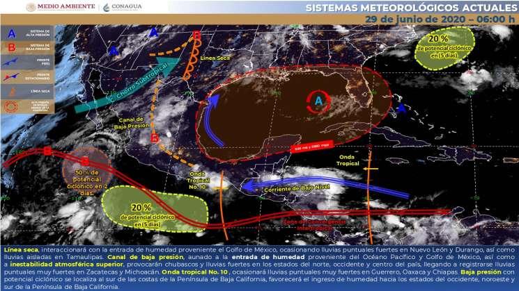 Anuncian lluvias intensas en regiones de Oaxaca