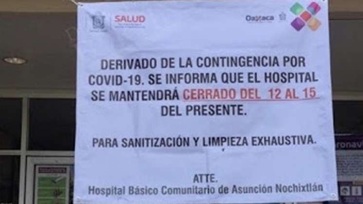 Establecen SSO cerco sanitario en el Hospital de Nochixtlán