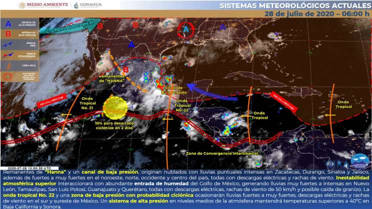 Onda Tropical 22 causa lluvias en regiones de Oaxaca