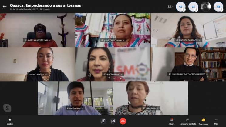 Conversatorio virtual “Oaxaca empoderando a sus artesanas”,