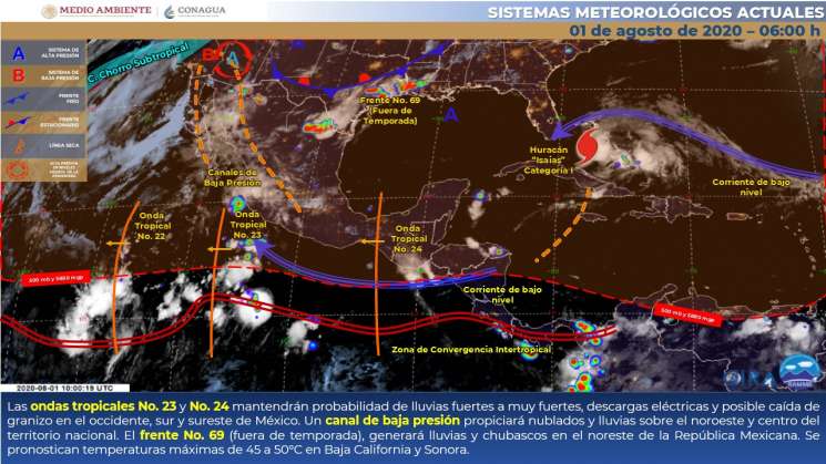 Ondas tropicales 23 y 24 causan lluvias intensas en Oaxaca