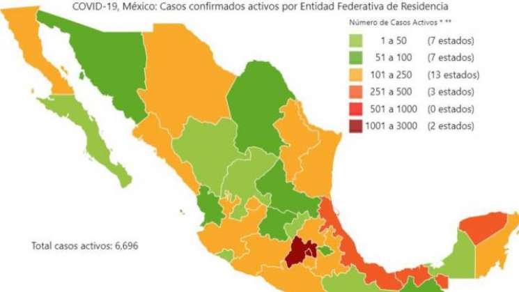 Conoce los 20 de municipios con más casos activos de Covid-19